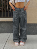 Street Loose Cargo Pants Autumn Fashion Casual Low Waist Plus Size Slim Fit Trousers