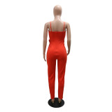 Diamond Chain Sexy Straps Style Slim Jumpsuit For Women Fashionable Women's Clothing