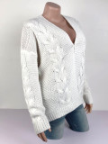 Autumn And Winter Sweaters Warm Knitting Cardigan Tops For Women