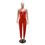Diamond Chain Sexy Straps Style Slim Jumpsuit For Women Fashionable Women's Clothing