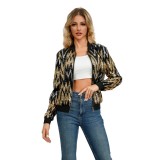 Fashionable Spring And Autumn Long-Sleeved Trendy Women's Sequined Jackets
