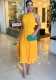 Spring And Summer Solid Color Sleeveless Chiffon Chic Lady Pleated Slim Waist Dress