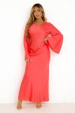 Women's Fashion Elegant Solid Color Satin Long Dress