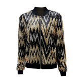 Fashionable Spring And Autumn Long-Sleeved Trendy Women's Sequined Jackets