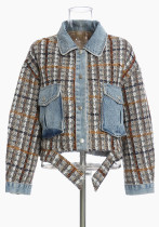 Autumn Retro Denim Patchwork Fashion Jacket
