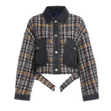 Autumn Retro Denim Patchwork Fashion Jacket