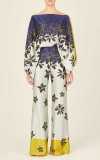 Summer Women's Printed Off Shoulder Top Slim Fit Wide Leg Pants Casual Chic Two Piece Set