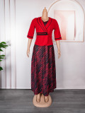 African Women Clothing Plus Size Women Clothing Chic Career Career Jacket Dress Two Piece Set