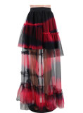 Women High Waist Mesh Skirt