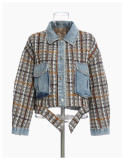 Autumn Retro Denim Patchwork Fashion Jacket
