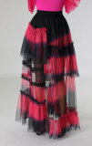 Women High Waist Mesh Skirt