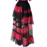 Women High Waist Mesh Skirt