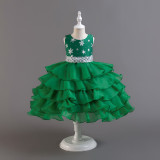 Girls Mesh Princess Cake Tutu Dress Festival Dress