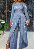 Women Sexy Sequined Irregular Design Chic Jumpsuit