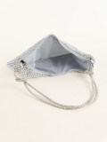 Mesh Rhinestone Knotted Armpit Bag Diamond-Encrusted Trendy Shoulder Evening Bag