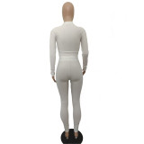 Women's Heart-Shaped Beaded Solid Color Two Piece Pants Set