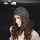 Women Autumn and Winter Rhinestone Party Dome Hat