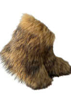 Women Furry Mid-length Snow Boots Women Furry Mid-length Snow Boots