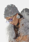 Women Autumn and Winter Rhinestone Party Dome Hat