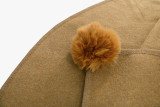 Plus Size Women autumn and winter furry collar loose knitting cloak shawl coat