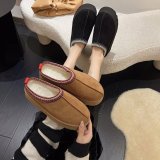 Snow Boots For Women Winter Fur All-In-One Toe-Cap Slippers Platform Furry Shoes
