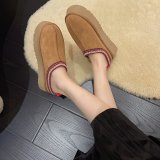 Snow Boots For Women Winter Fur All-In-One Toe-Cap Slippers Platform Furry Shoes