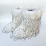 Women Furry Mid-length Snow Boots