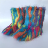 Women Furry Mid-length Snow Boots