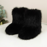 Women Furry winter warm snow boots