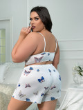 Plus Size Women See-Through Lace-Up Night dress Sexy Lingerie