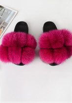 Women Multi-Color Furry Slippers