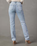 Women High Waist Denim Straight Pants