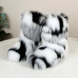 Women Furry winter warm snow boots