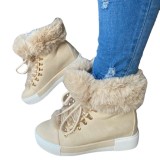 Women Winter Velvet Furry Snow Boots