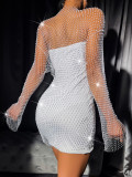 Sexy Style Hollow Trendy Mesh Fishnet dress