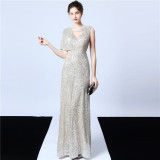 Plus Size Beauty Sequins Long Formal Party Evening Dress
