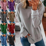 Women's Tops Loose Casual Round Neck Long Sleeve T-Shirt