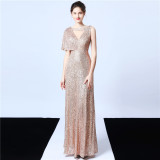 Plus Size Beauty Sequins Long Formal Party Evening Dress
