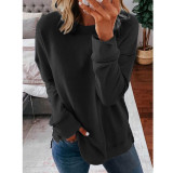 Women's Tops Loose Casual Round Neck Long Sleeve T-Shirt