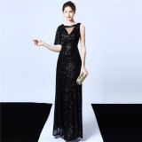Plus Size Beauty Sequins Long Formal Party Evening Dress