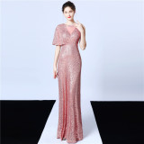 Plus Size Beauty Sequins Long Formal Party Evening Dress