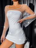 Sexy Style Hollow Trendy Mesh Fishnet dress