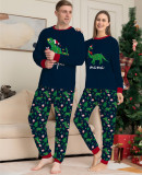 Dinosaur Letter Printed Christmas Parent-Child Pajamas Set Home Clothes