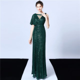 Plus Size Beauty Sequins Long Formal Party Evening Dress