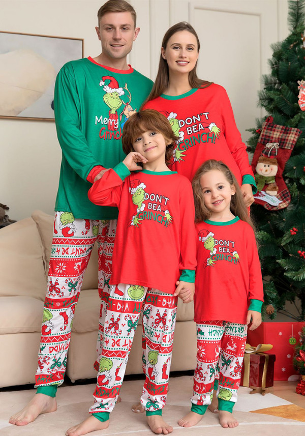 Christmas parent-child home clothes pajamas set