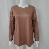 Women's Tops Loose Casual Round Neck Long Sleeve T-Shirt