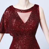 Plus Size Beauty Sequins Long Formal Party Evening Dress