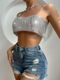Women Sexy Camisole Tassel Chain Halter Neck Backless Top