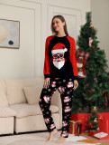 Christmas Family Wear elderly printed long-sleeved Pajama two-piece set