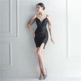 Plus Size Women Sequins Formal Party Mini Evening Drees